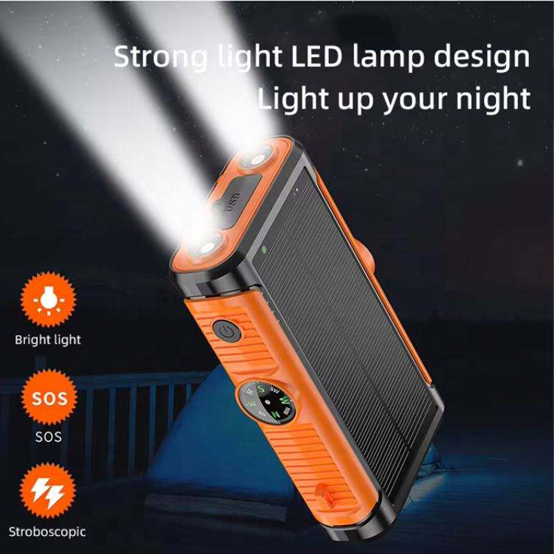20000mAh Built in Hand Crank and 3 Cables 15W Fast Charging Power Bank