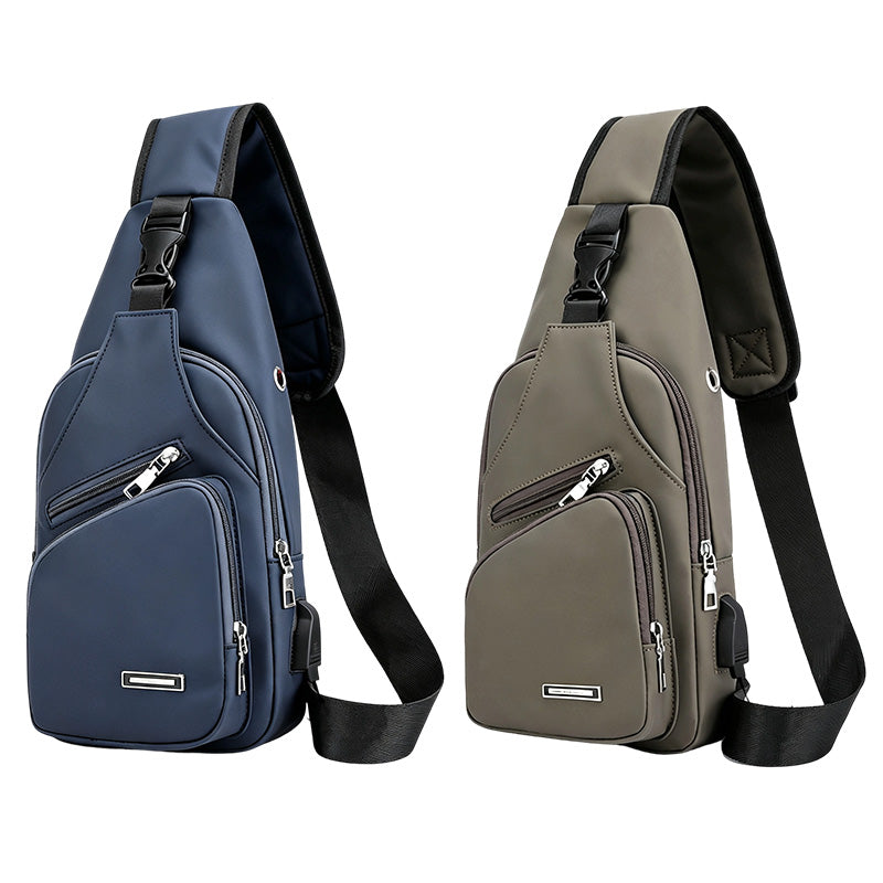 Men's Waterproof Oxford Sling Chest Bag