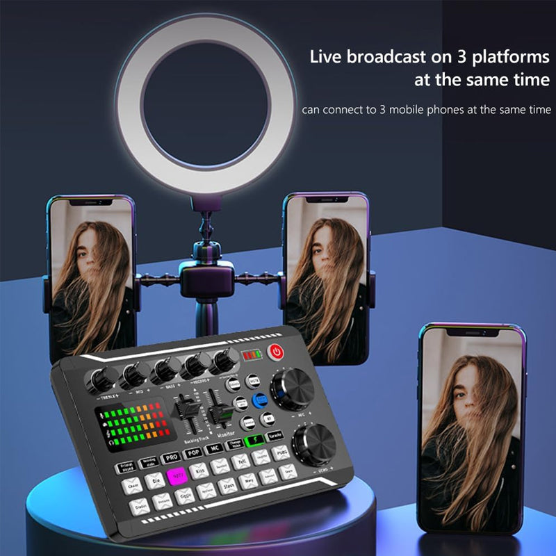 Live Sound Card with DJ Mixer Effects & Voice Changer