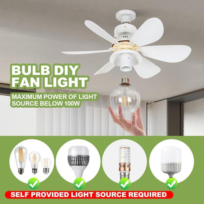 E27 Ceiling Fan Light with Remote Control