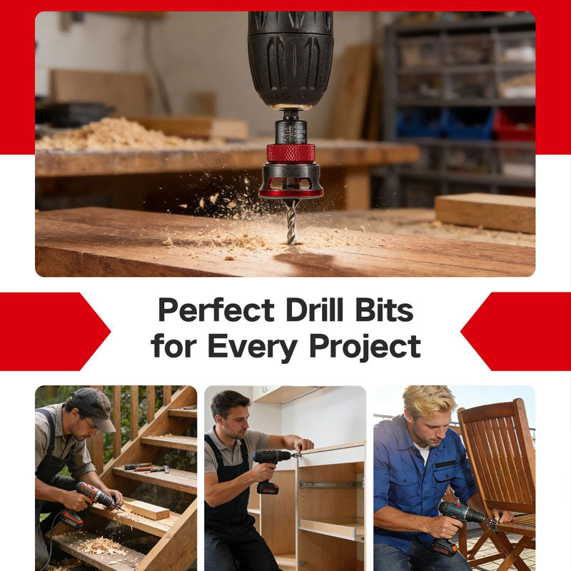Adjustable Woodworking Countersink Drill Bit Set