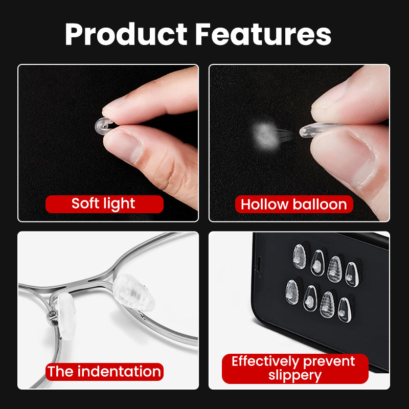 Soft Silicone Air Chamber Eyeglasses Nose Pads (10 pairs)