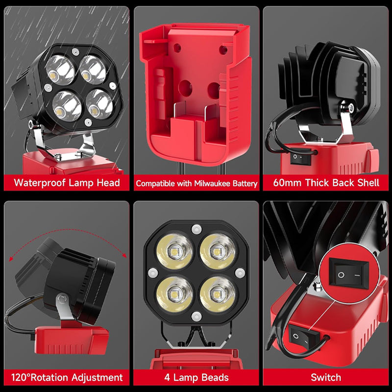 Portable Four-Leaf LED Work Light