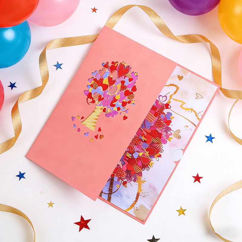 Heart Tree 3D Greeting Card