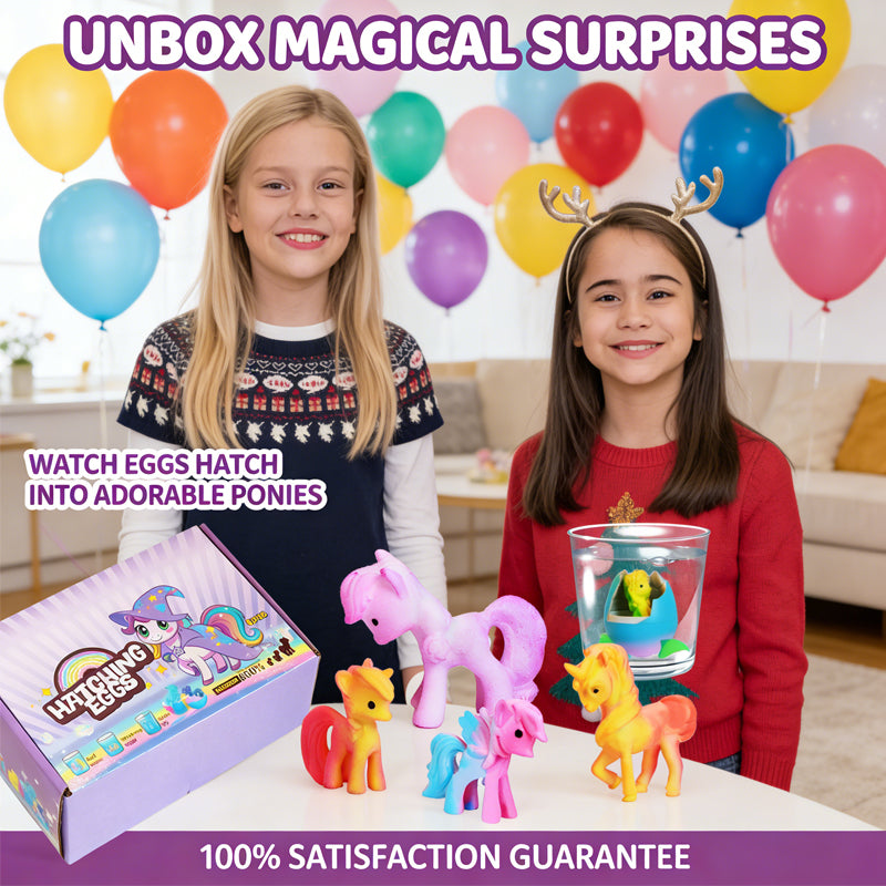 Magical Water-Hatching & Growing Unicorn Surprise Eggs