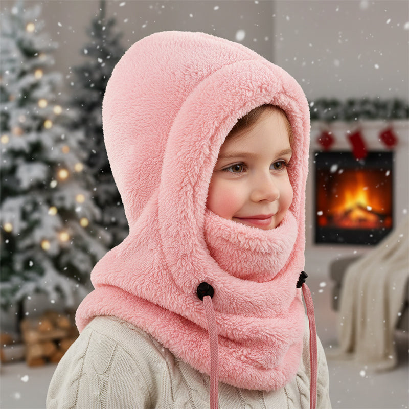 Kids 3-in-1 Fleece Winter Hood