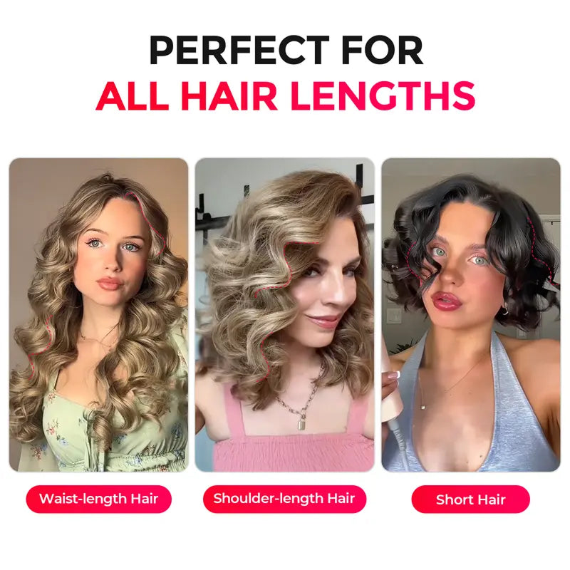 One-Tap Automatic Curling Irons with Millions Negative Ionic and Ceramic Coating