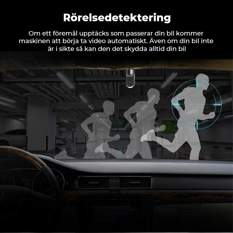 1080P HD 360° Roterande Mini ADAS Dashcam