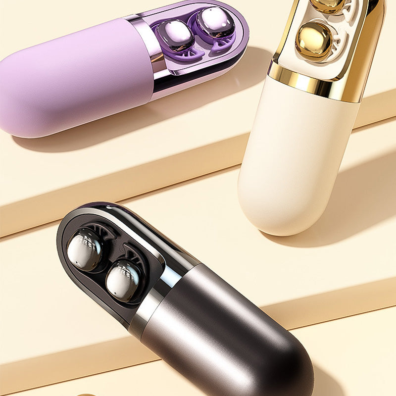 Vibration Massage Bluetooth Headphones with Compact Case