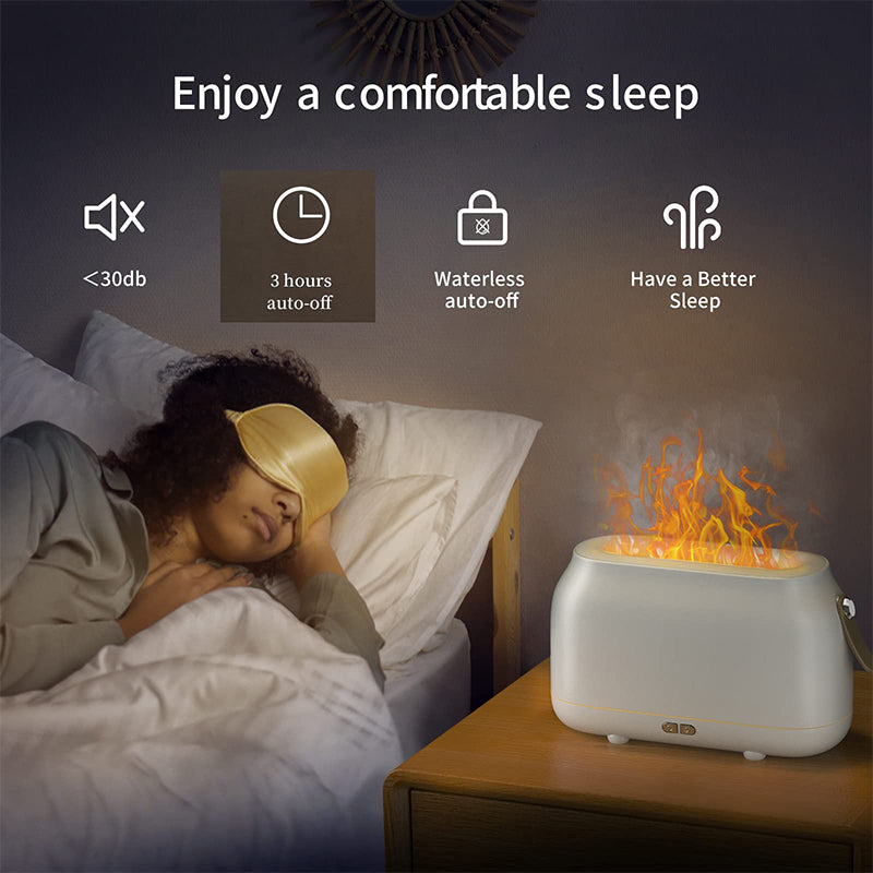 Upgraded LED Flame Essential Oil Diffuser