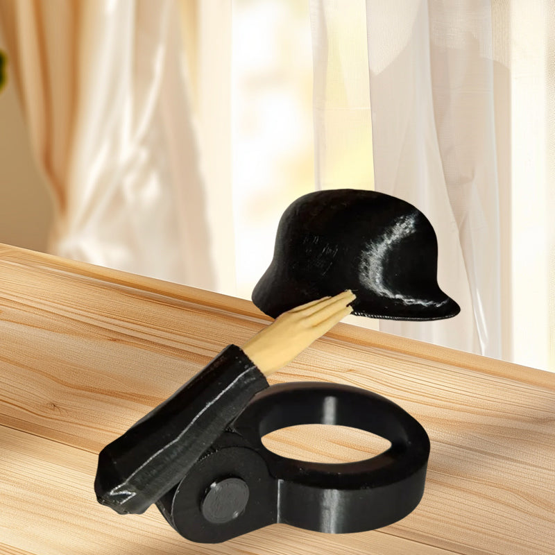 Soldier Salute Beer Bottle Helmet