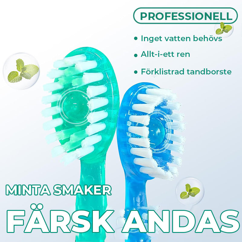 Minitandborste 5 i 1 verktyg (tandkräm + tandtråd + plocka + tungskrapa) Bärbar reseset