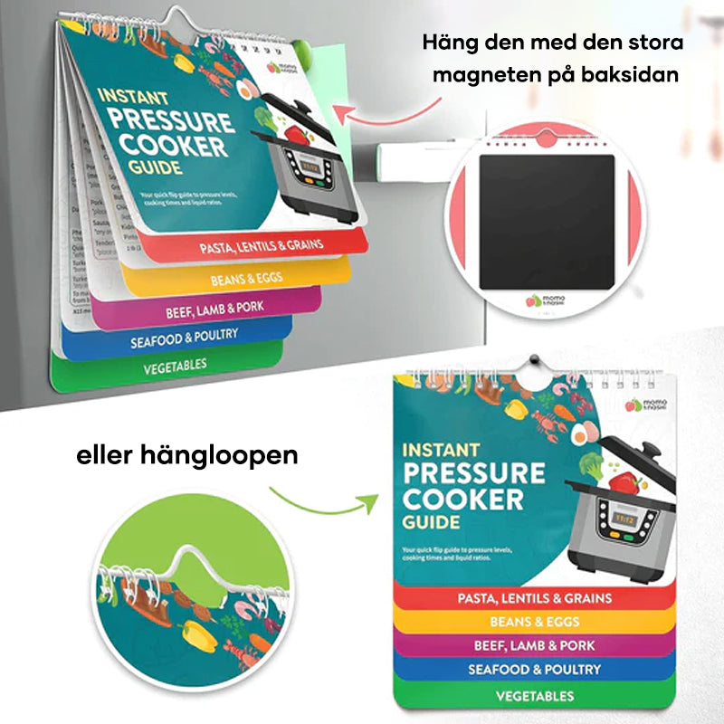 Luftfritteuse Snabbreferens Magneter Matlagningsguide Broschyr