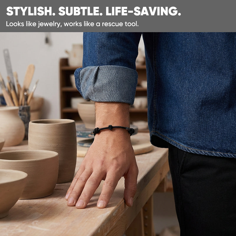 Emergency Window Breaker Bracelet (with integrated key)