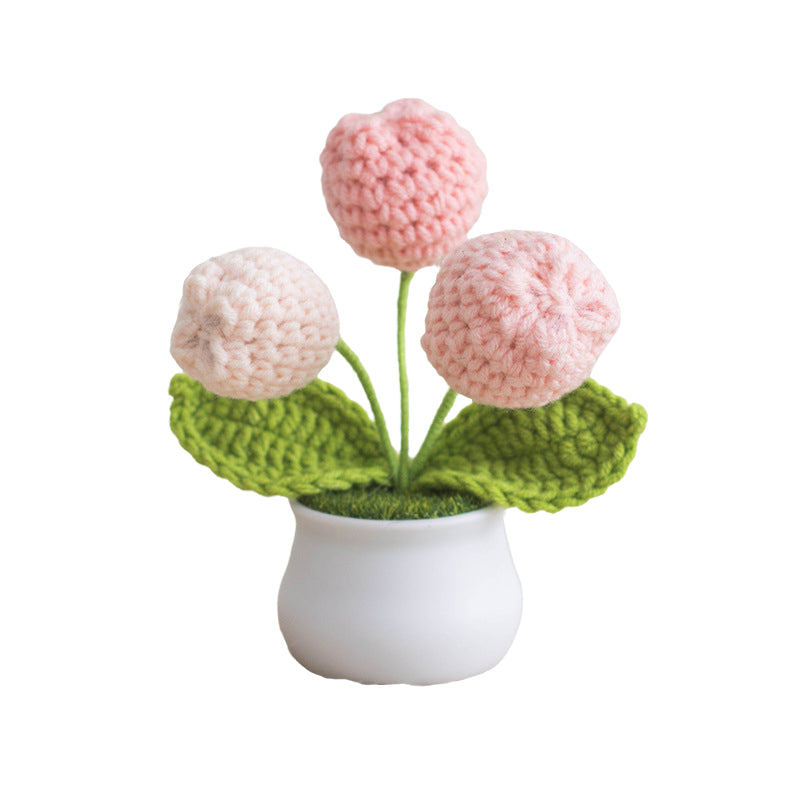 Handmade Crochet Bouquet Potted Flowers
