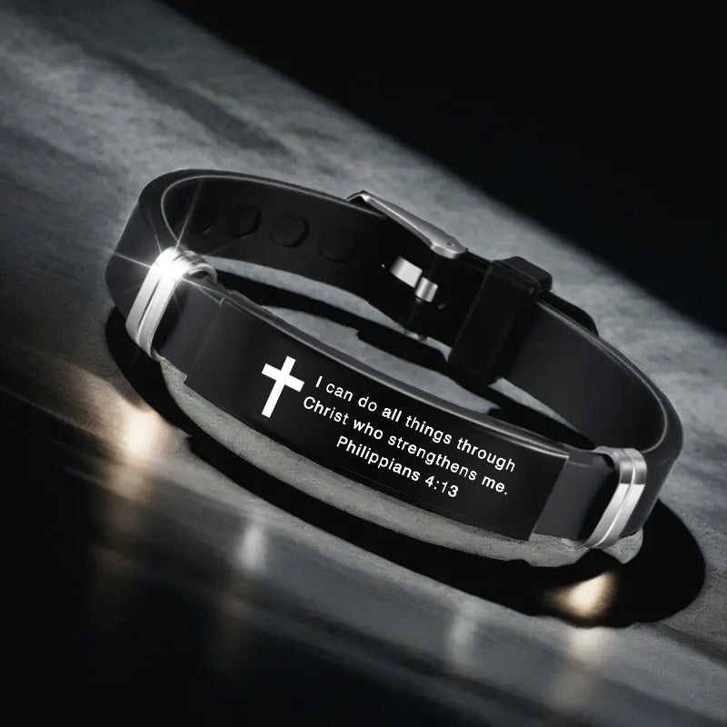Inspirational Quote Bible Verse Cross Bracelets