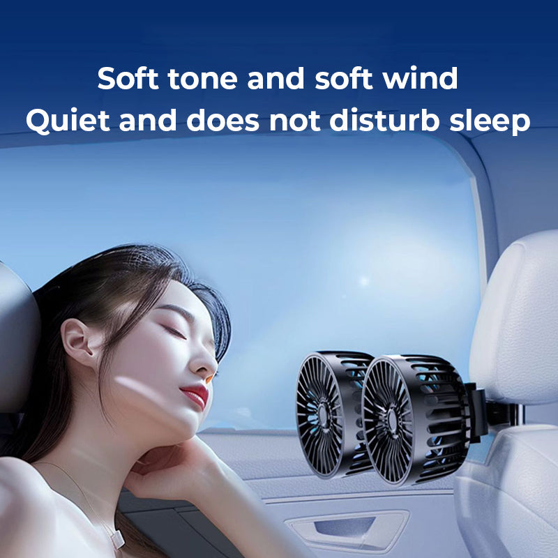 Upgraded Dual Head Mini Usb Car Fan