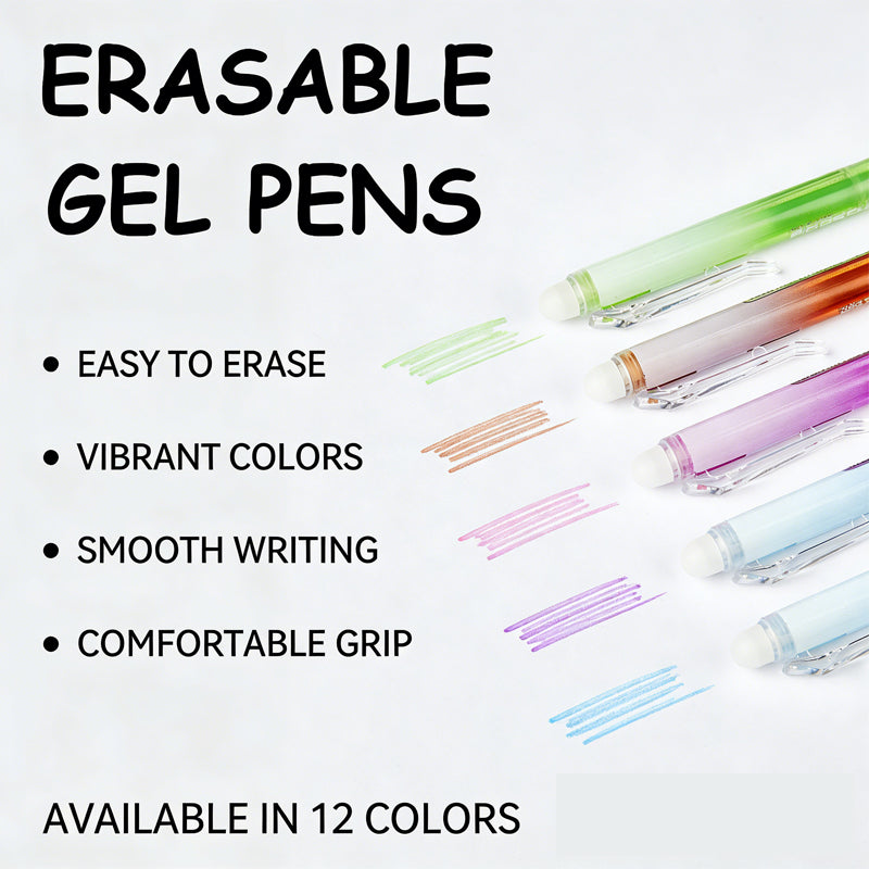 Retractable Erasable Gel Pen Set
