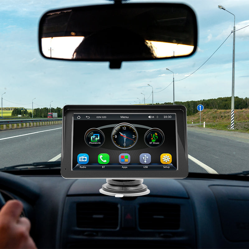 2025 Upgraded Wireless Carplay Stereo with Suction Mount