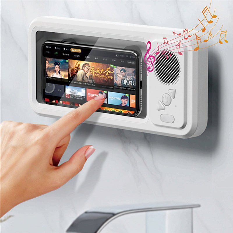 Shower Phone Holder with Bluetooth Speaker