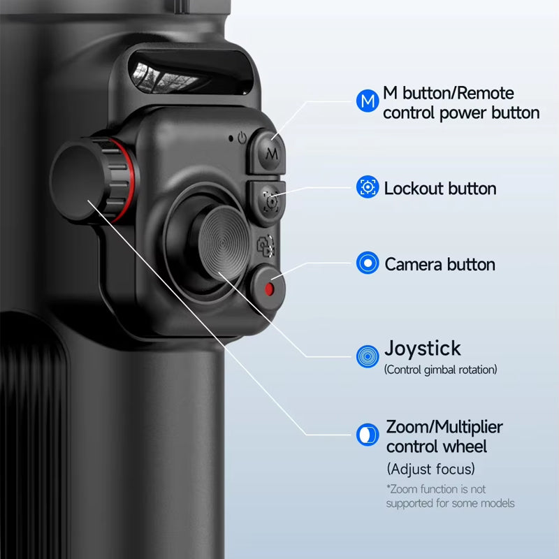 Smart 3-Axis Gimbal Stabilizer with AI Tracking – Professional Video Shooting Tool