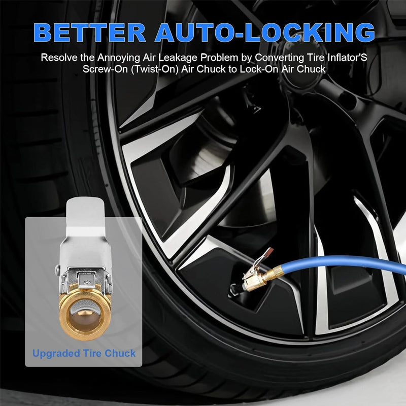 Anti-Slip Threaded Tire Inflator Adapter