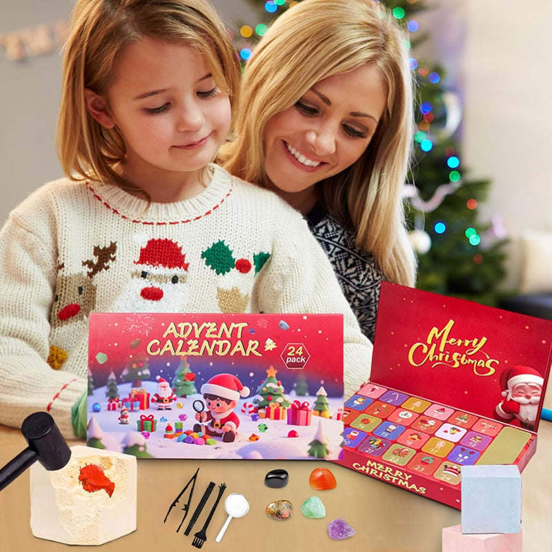 Christmas Advent Crystal Blind Box (24 Grids)