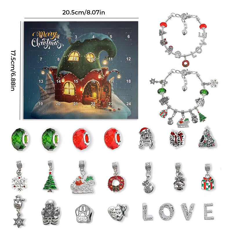 Christmas Advent Calendar Charm Bracelets