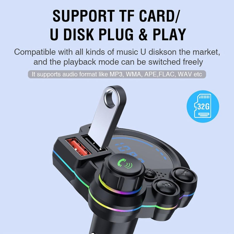 Bluetooth Car Charger with FM Transmitter