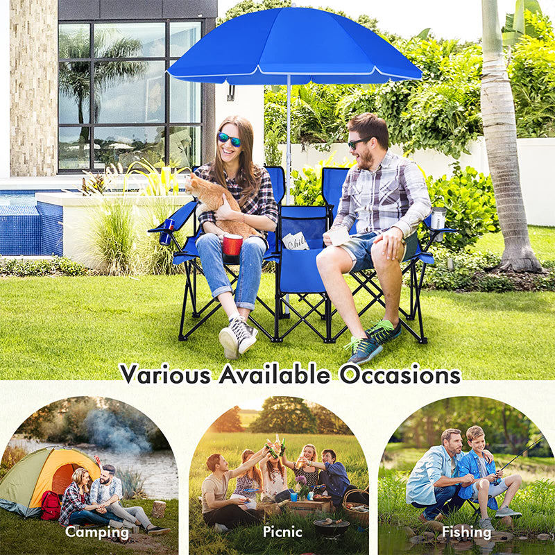 Double Portable Picnic Chairs