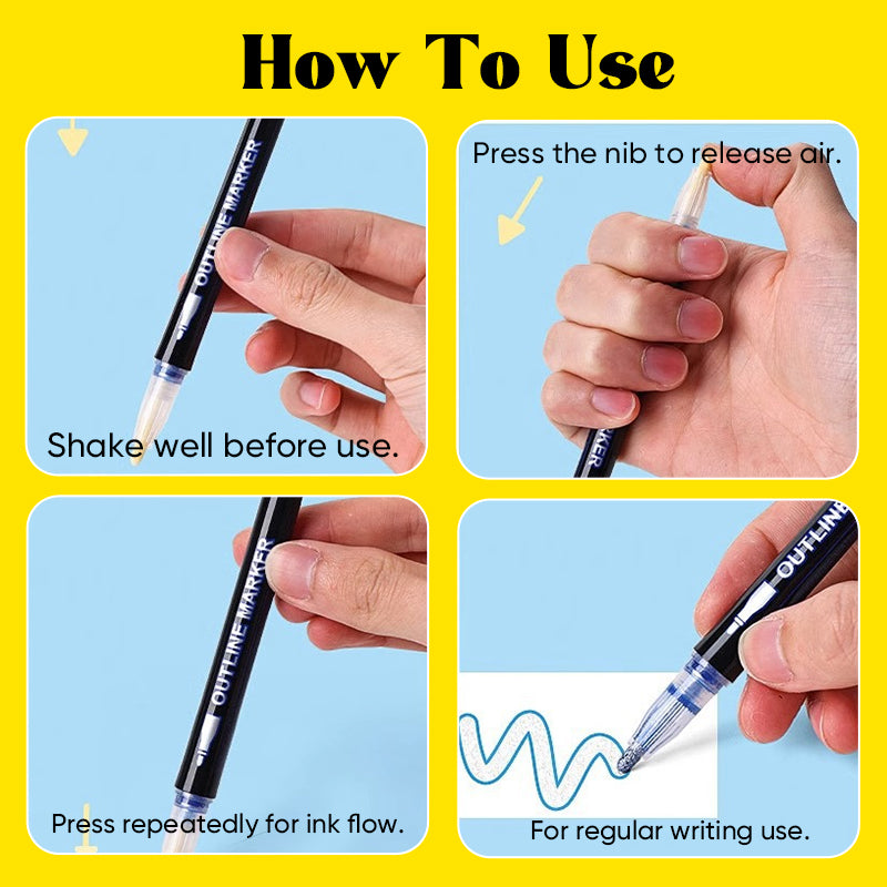 24 Outline Shimmer Markers