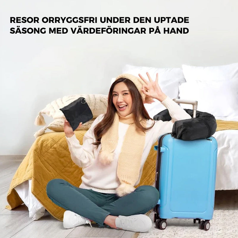 Uppstoppningsbara kläder resehals örngott