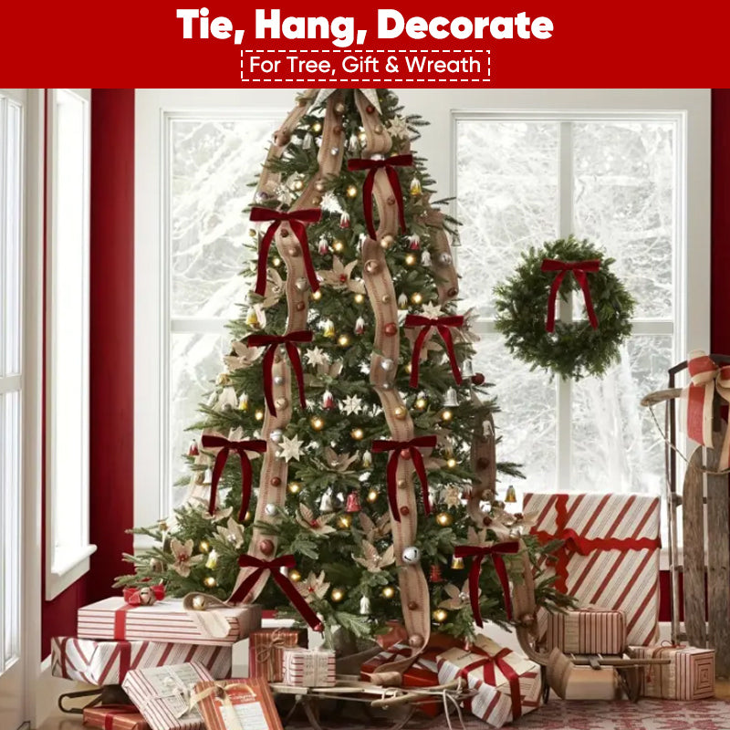 Christmas Tree Decoration Velvet Bows