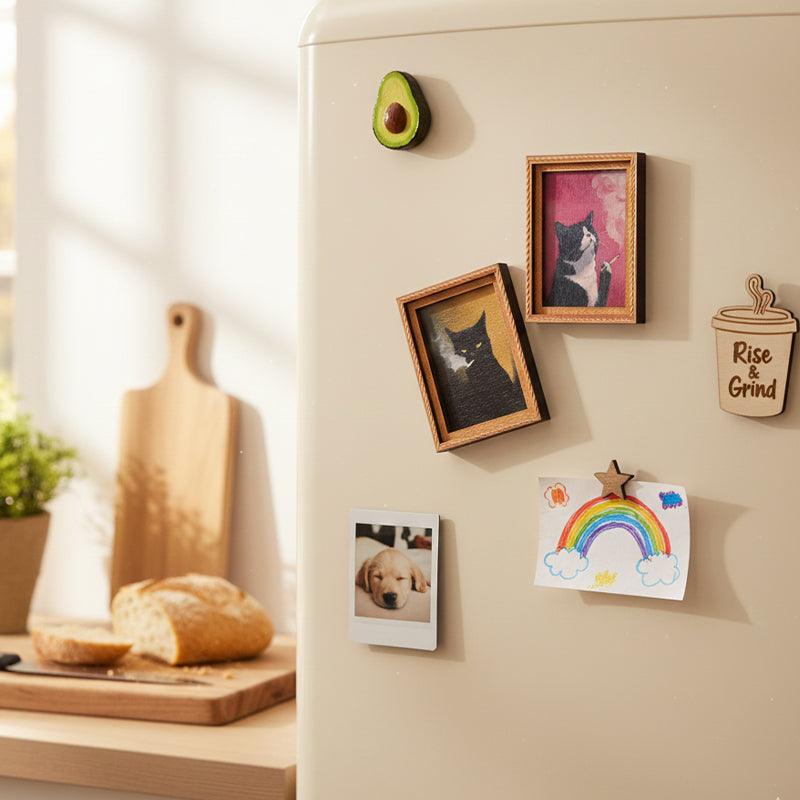 Funny Cat Art Fridge Magnets