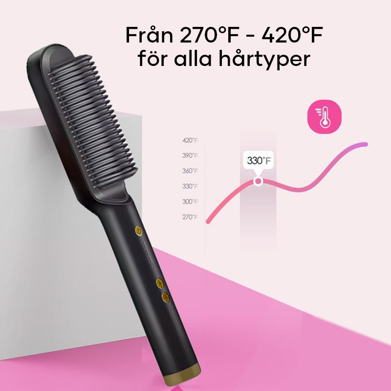 Negativ jonborste för håruträtning