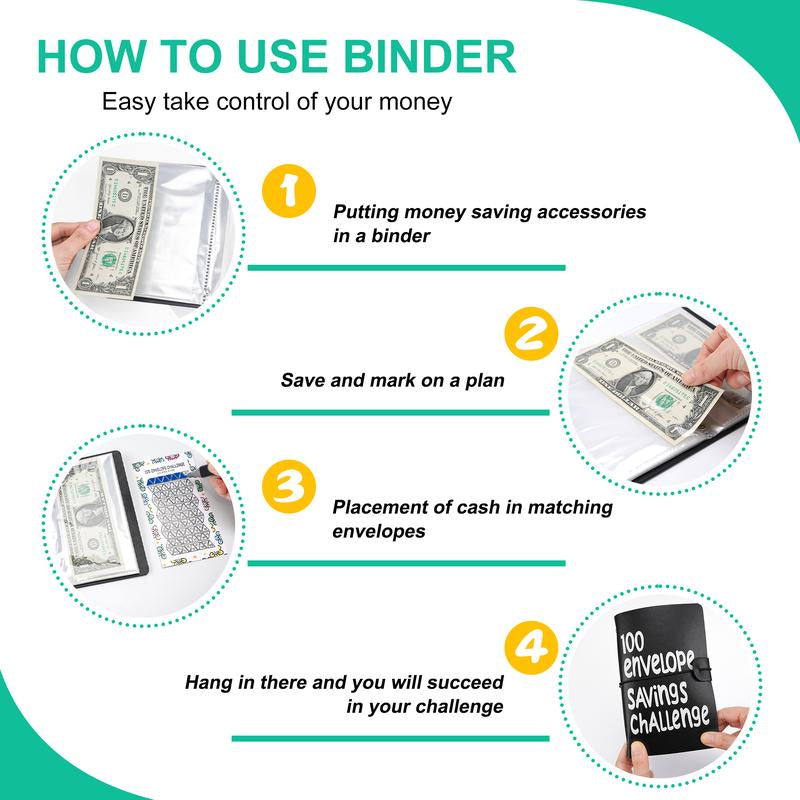 100 Days Money Saving Challenge Budget Storage Book
