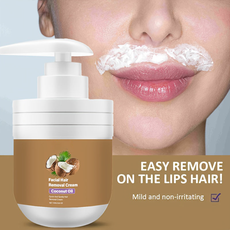 Gentle Coconut Oil Facial Hair Removal Cream