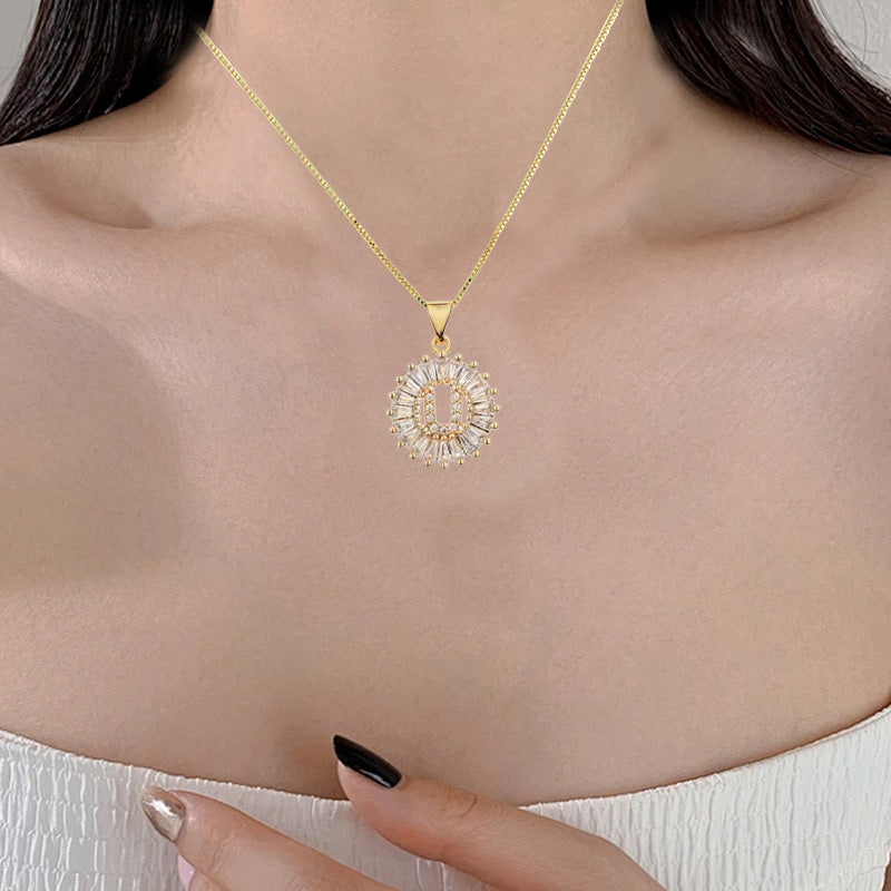 Initial Letter Pendant Necklaces