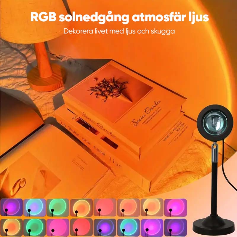 RGB solnedgångsprojektionslampa