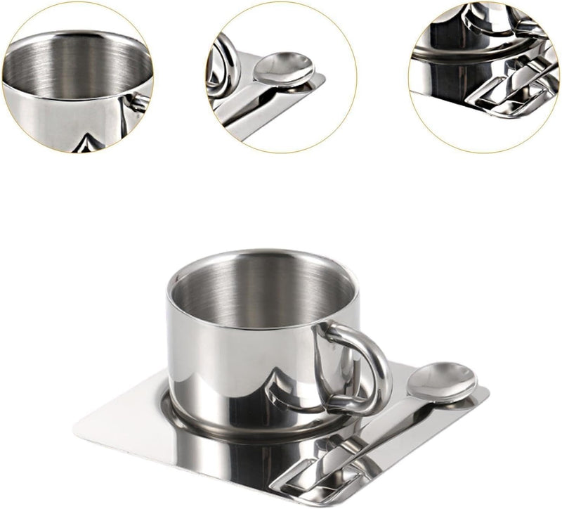 Stainless Steel Coffee Mug Set