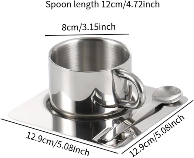 Stainless Steel Coffee Mug Set
