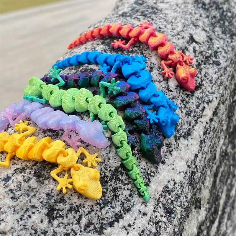 3D Colorful Gecko Decor