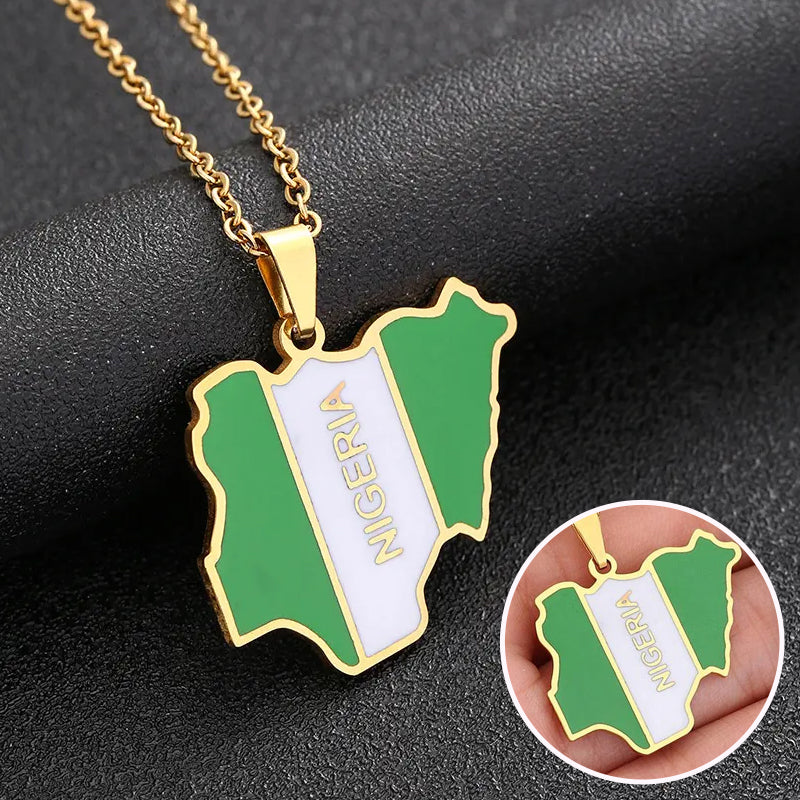 Kreativ karta och flagga halsband