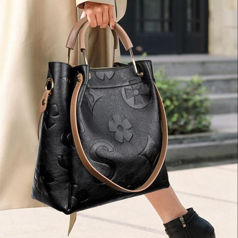 Women's Fashionable Floral Embossed Handbag
