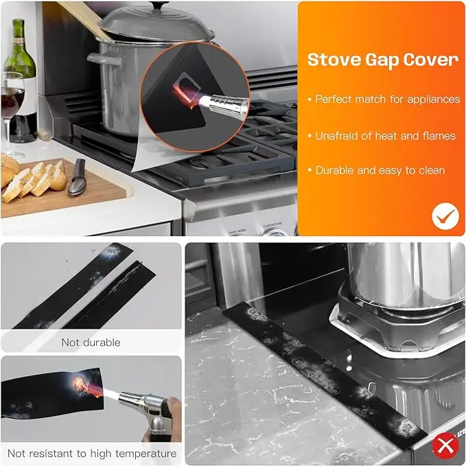 2-Pack Retractable Stainless Steel Stove Gap Covers