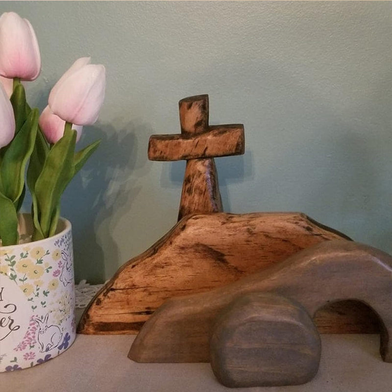 Easter Wooden Christian Decoration Sign