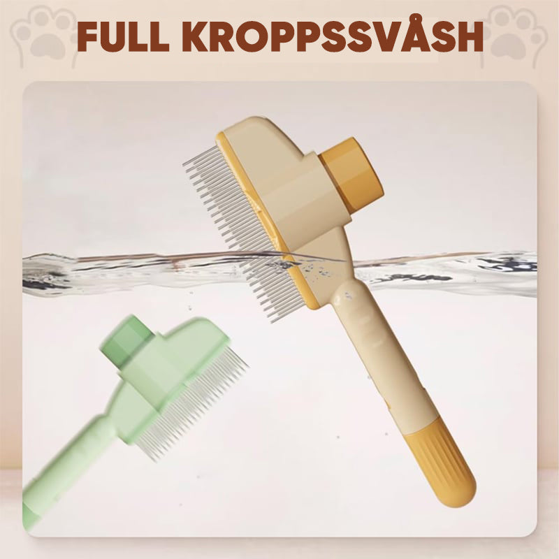 Självrengörande borst för djurvård