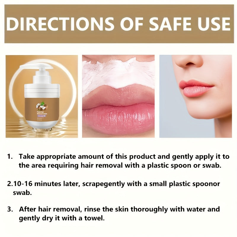 Gentle Coconut Oil Facial Hair Removal Cream
