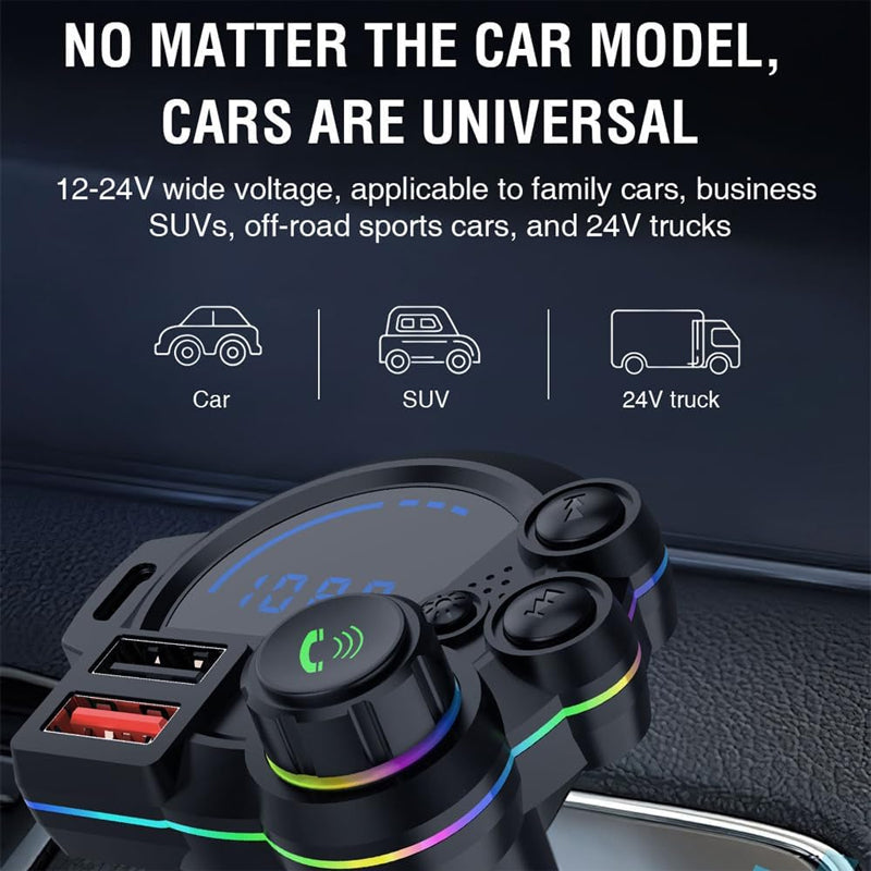Bluetooth Car Charger with FM Transmitter