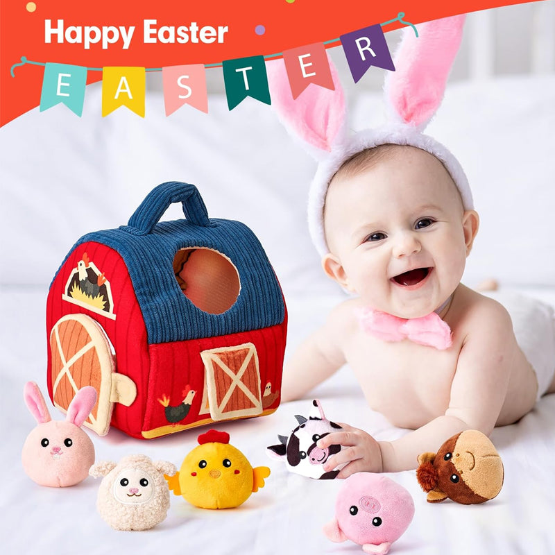 Surprise Barn with Stuffed Farm Animals